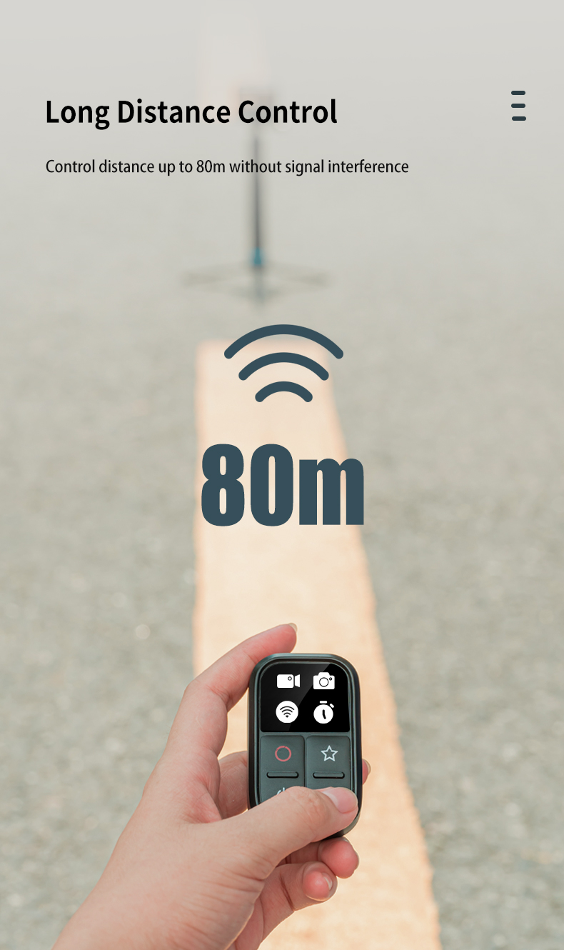 TELESIN WiFi Remote Control suitable for GoPro Hero 10 9 Max Hero 8 7 6 5 4 3 Black Hero 4 Session sports camera accessories