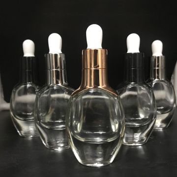 30ml glass flat dropper bottles