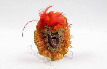 Orange Lace Decorative Venetian Wall Masks Traditional For House