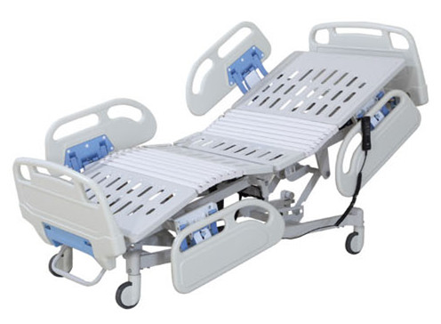 BT-AE105 Cheap 3 function Electric Automatic hospital Bed medical adjustable patient care bed with side rails wheels price