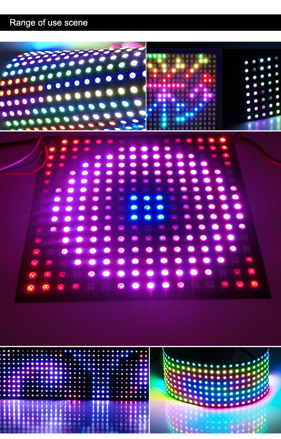High Resolution Addressable Led Matrix Panels - Ws2812b 8x8 Digital ...