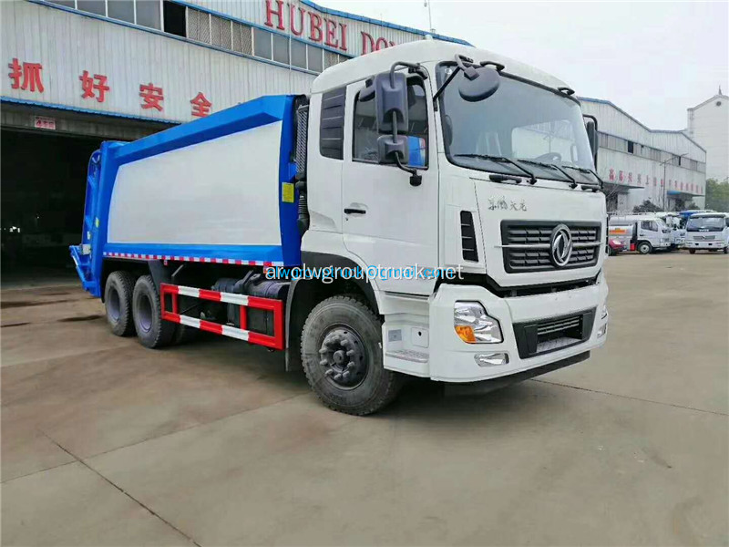 شاحنة القمامة لودر خلفي هيدروليكيًا Dongfeng 6x4