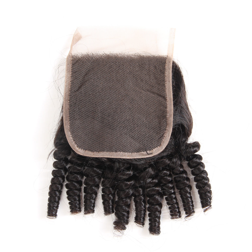 Raw Unprocessed Peruvian Spring Curl Wave 4*4  5*5  6*6 7*7 Overnight Dropshipping Virgin Hair Lace Closure