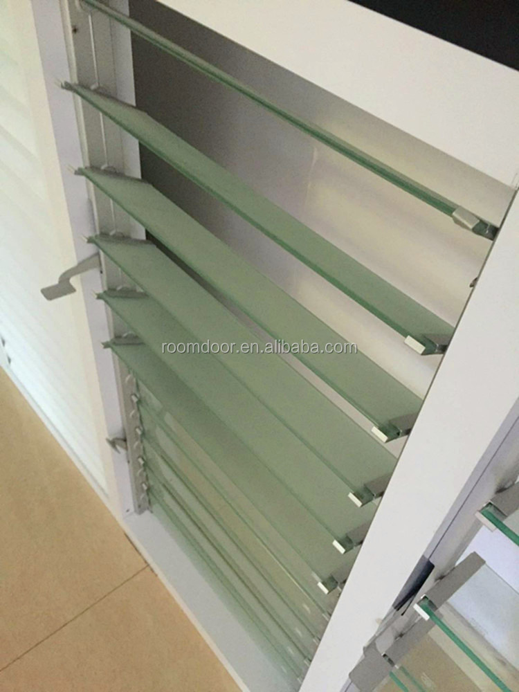 Modern Adjustable Vertical Glass Louver Window With Flyscreen, High ...