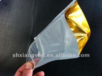 stand up zip lock aluminum foil metalized foil pouch