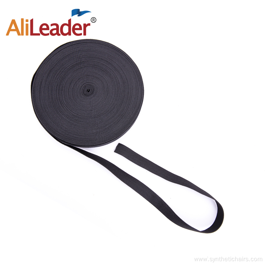 Black Round Knitted Wig Elastic Band For Wigs