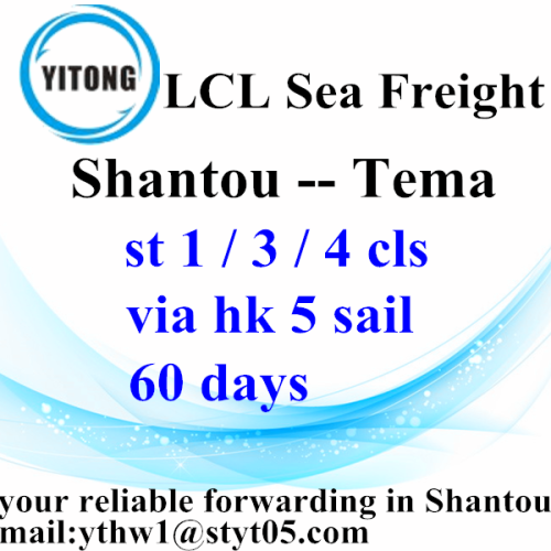 Shantou LCL Shipping International Cargo naar Tema