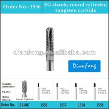 1156 FG shank cylin drial round end tungsten dental carbide bur