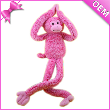 Plush Monkey Toys New design Purple Long Arms Magnet Monkey Plush With Stick