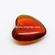 Heart Shape Light Siam Crystal Necklace Pendant Jewelry