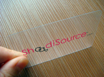 hologram transparent business cards