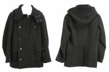 2013 Black Men's Hodded Medium Dust Coat (D14)