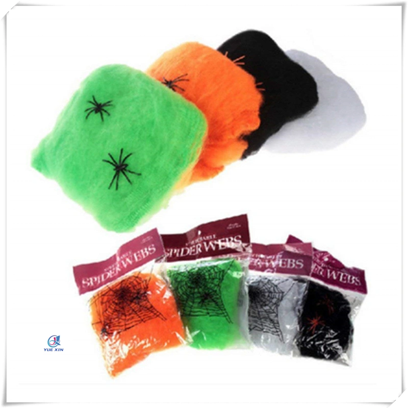 Halloween Stretchable Polyester Multicolor Spider Web Party Decoration