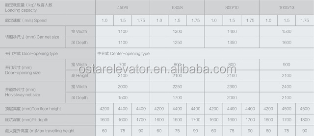 Elevators Cabin Passenger Elevator 450kg Capacity Elevator