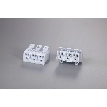 3 Poles Multipolar Wire Connector With Fixed Foot