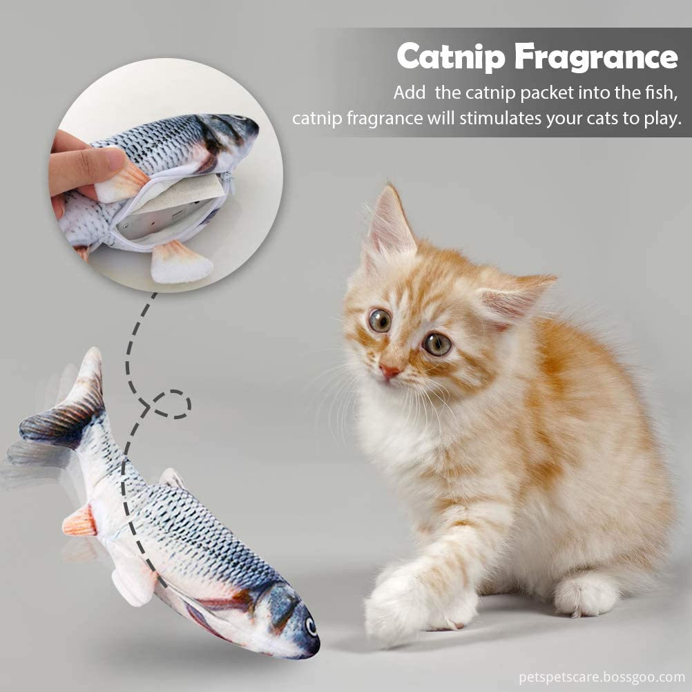 Newest Cat Toys Set Simulation Fish Electric Doll Fish Funny Interactive Pets Chew Bite S Fish Flop Cat Toy