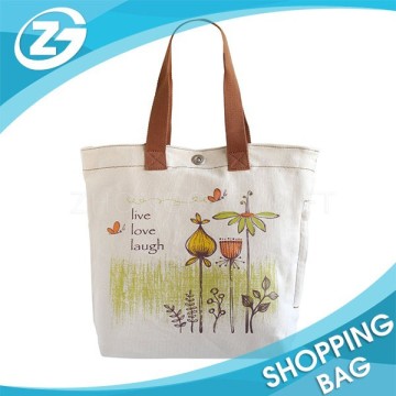 OEM Nice Full Color Rope Handle 100% Eco custom print cotton bags