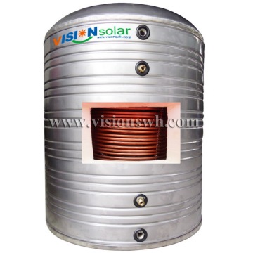 High quality stainless steel stmospheric solar hotwater tank with Copper coil