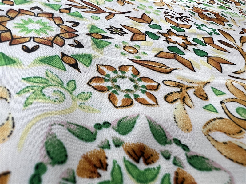 Textile Polyester 50D Spandex Satin Printed Fabric