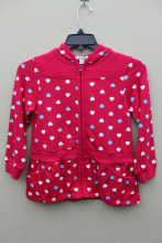 100% cotton knitted all print GIRL`S JACKET
