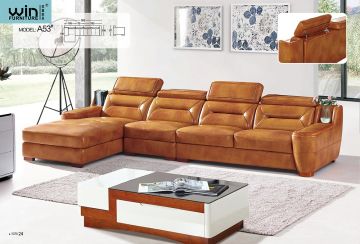 Dark Brown Living Room Home Rurniture Leather Sofa