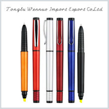 Hot selling 3 color ballpoint pen with highlighter