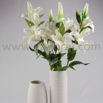 PU flower real touch lily artificial easter lily flower for decoration at low price