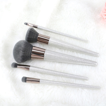 Pinceaux de maquillage synthétiques doux cheveux sliver manche