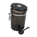 Black Transparent plastic canister