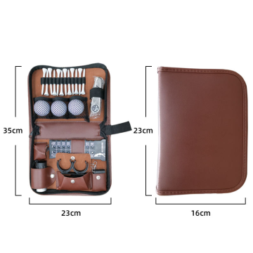 Premium Portable Leather Golf Accessory Kit