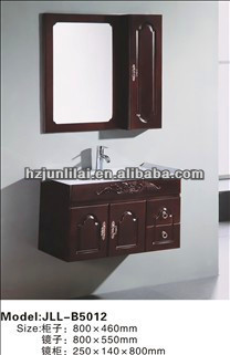 rubber beech wood veneer bathroom vanity