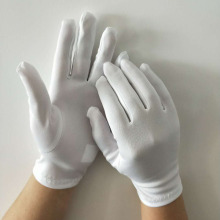 100% Polyester White Marching Band Gloves