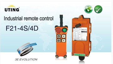 crane hoist industrial wireless radio remote control, 4 single speed buttons crane radio remote control F21-4S