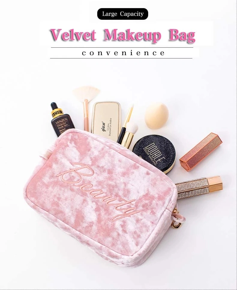 Custom Logo Makeup Bag Brush Packing Beautiful Beauty Bag Cosmetic Make up Bag for Ladies