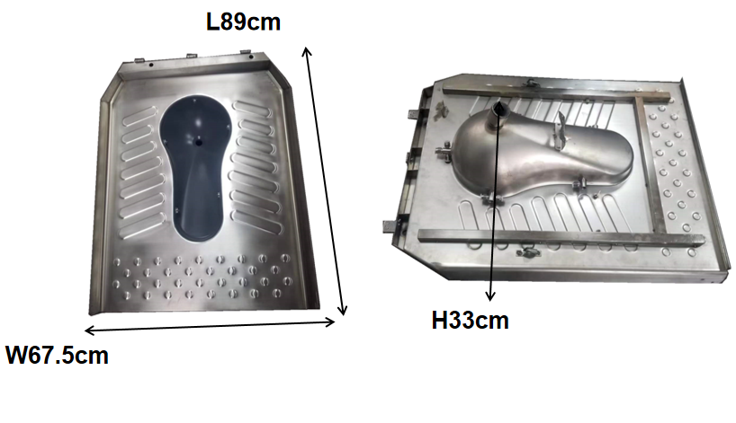 Squat Toilette aus Edelstahl stainless steel squat toilet