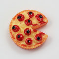 Pizza a forma di torta in resina a forma di cabochon flatback carino mini cabochon perline fai da te decorazione perline slime frigo decor