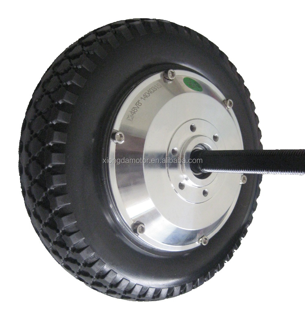Xiongda single shaft wheelchair wheel hub motor with solid tyre