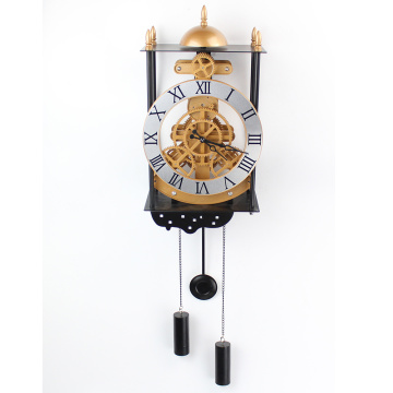 Zegar ścienny z wydrążonym sprzętem w stylu retro