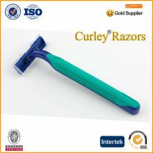 Disposable Twin Blade Rubber Handle Razor compete with Gilette Blue 2