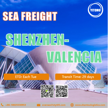 Internationale Meeresfracht von Shenzhen bis Valencia Spanien