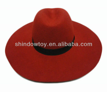 Fashion red wool felt floppy hat, Womens wool felt hat, Wool hat