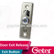 luminous stainless steel exit button