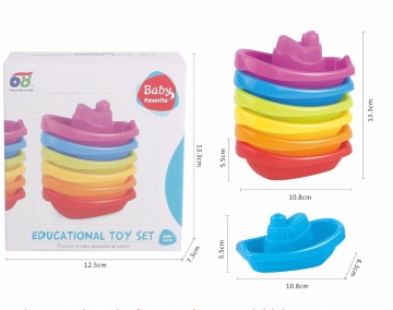 Rainbow Color Boat: An Early Education Toy for Bathroom Fun