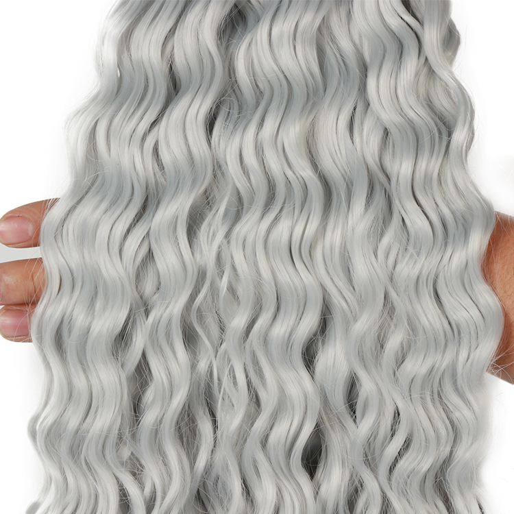 Crochet Hair Customs Size Synthetic Long Curly Braiding Hair Water Wave Crochet Wavy Braiding Hair For RU