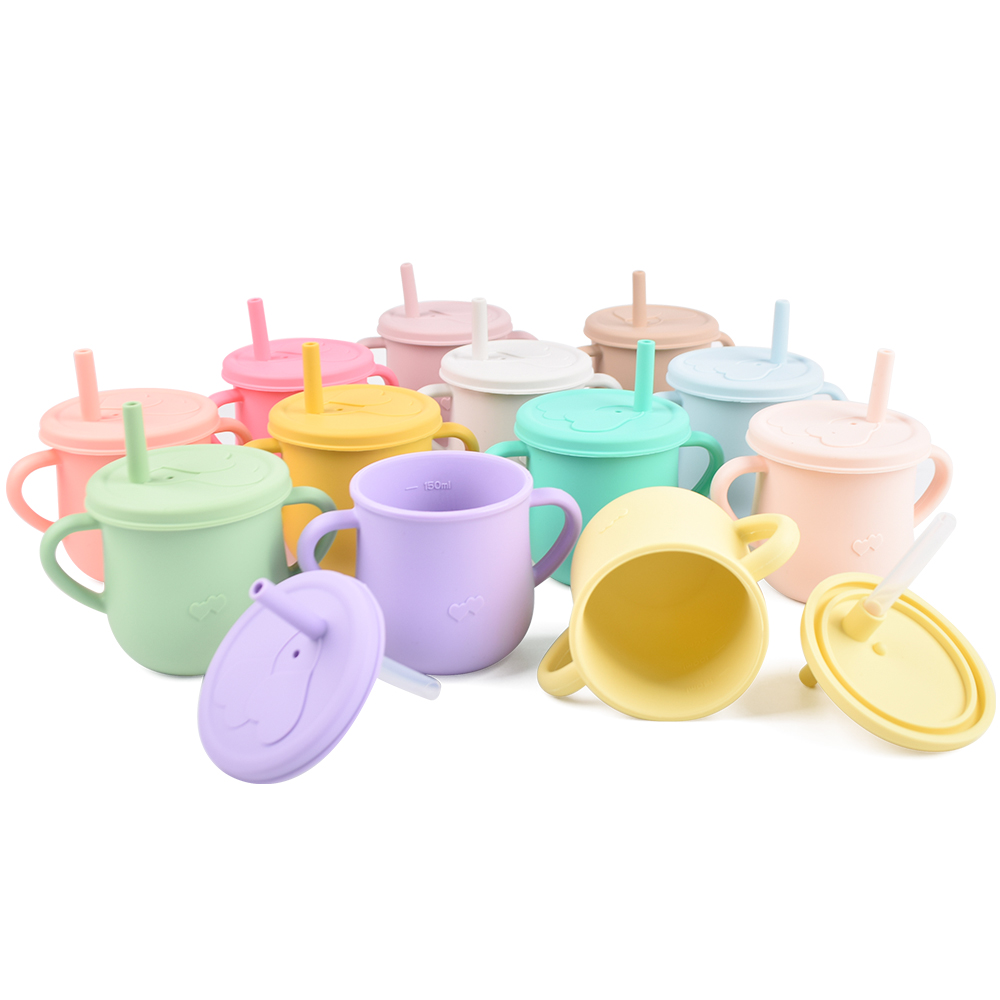 Weaning Bibs Sterilising Cup Set Toddlers Silicone Suction Best Plates Feeding Bowl And Spoon For Baby