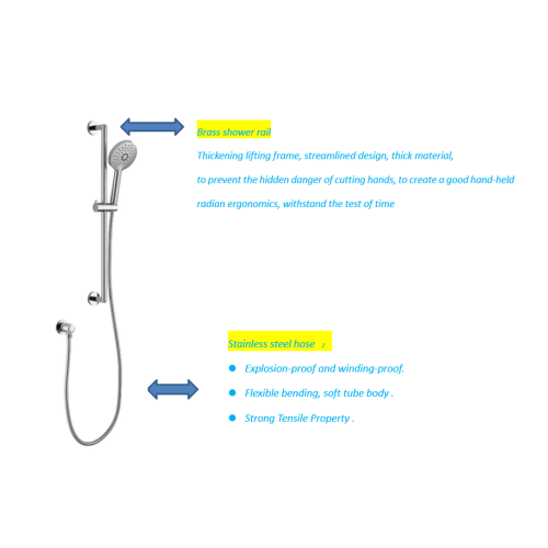 Set di aste doccia cromate