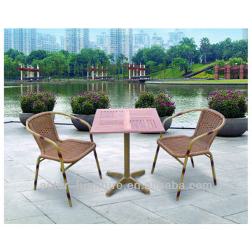 Outdoor aluminum frame bamboo garden furniture set