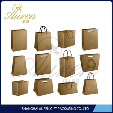 logo printed glossy shopping paper bag