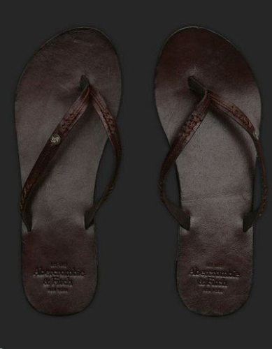 Stitched Leather Flip Flops