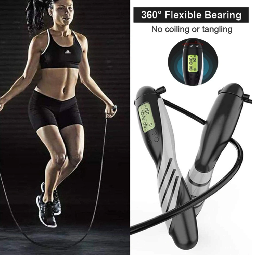 2021 Hot Adult Bearing Rubber PP Battle Weighted Cordless Speed Jump Skipping Rope